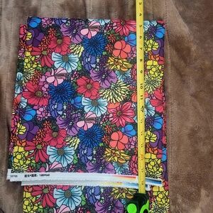 Vibrant Floral Pattern Fabric WPC Waterproof Canvas
